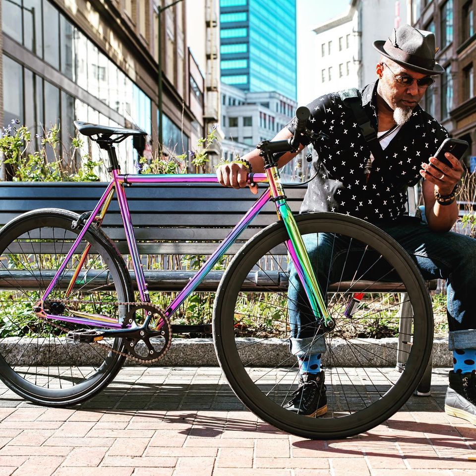 Golden Cycles oil Slick Fixie