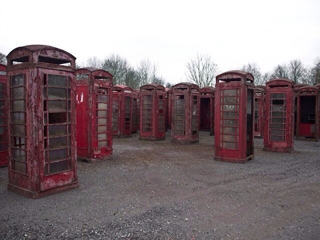 UK's red telephone box graveyard