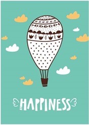 Happiness cartoon poster