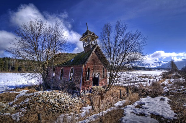 Mysterious abandoned places – Notch Hill church in Tappen, BC, Canada