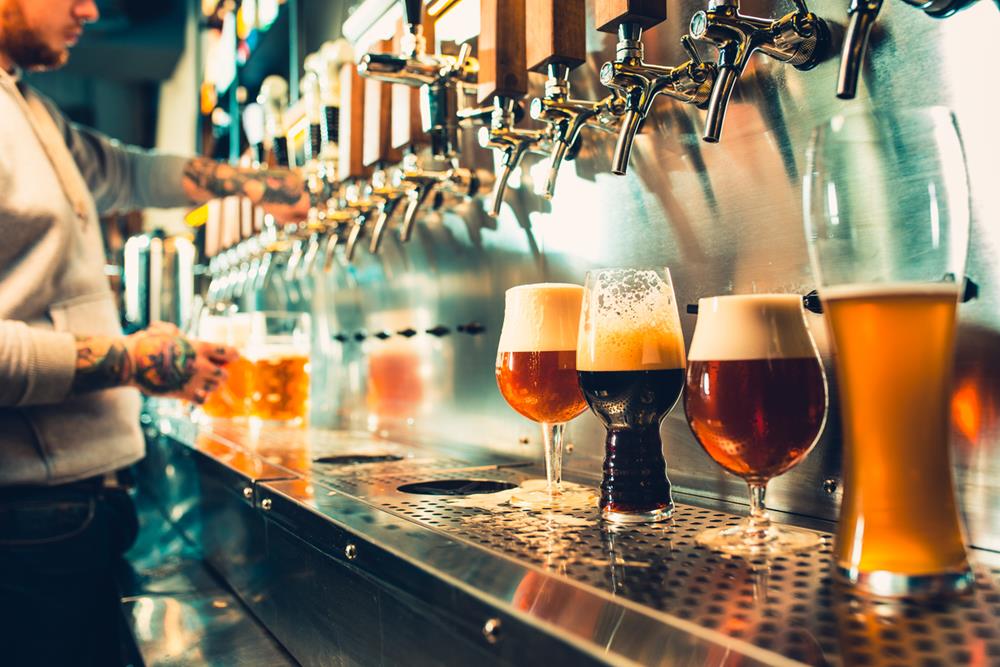 Different types of draft beer