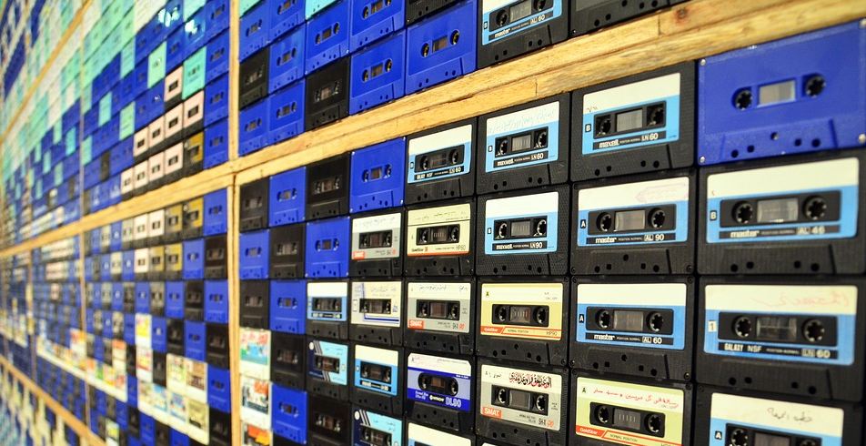 cassette tape wall