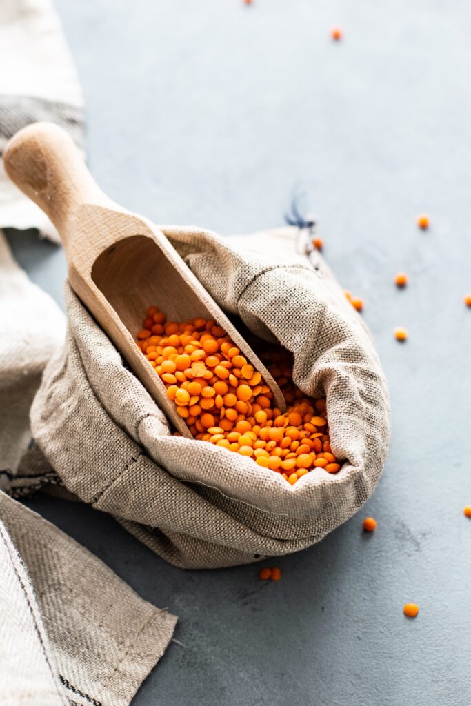 lentils in a sack image