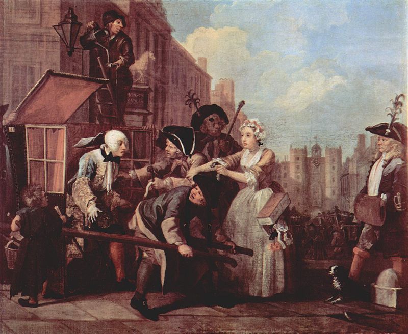the arrest from a rake’s progress by william hogarth