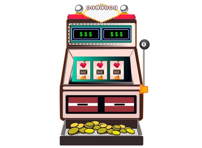 a graphic art of slot machine