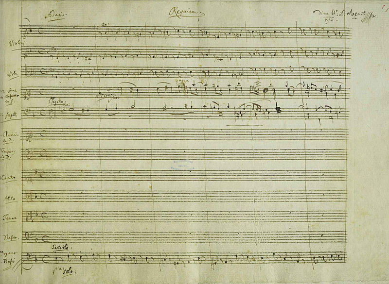 first page of Requiem score