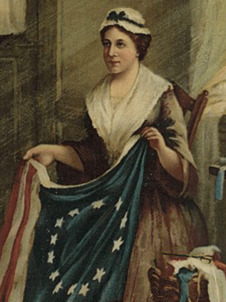 a depiction of Betsy Ross in 1893 image