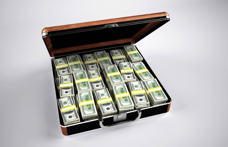 a suitcase full of US money