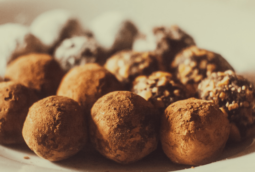 cocoa covered chocolate truffles