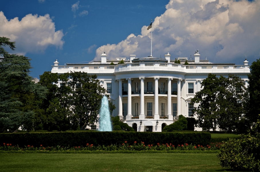 the white house, south view, with fountain