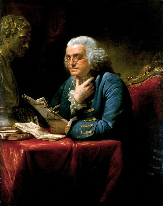A portrait of Benjamin Franklin