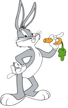 Bugs bunny eating carrot