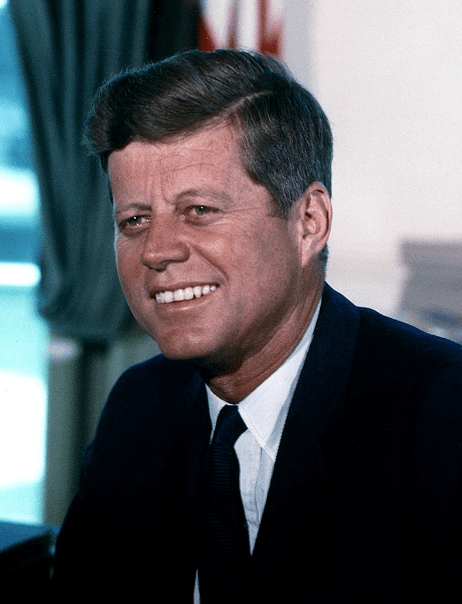 John F. Kennedy smiling