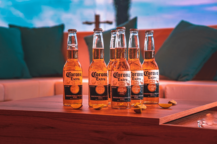 bottles of Corona beer