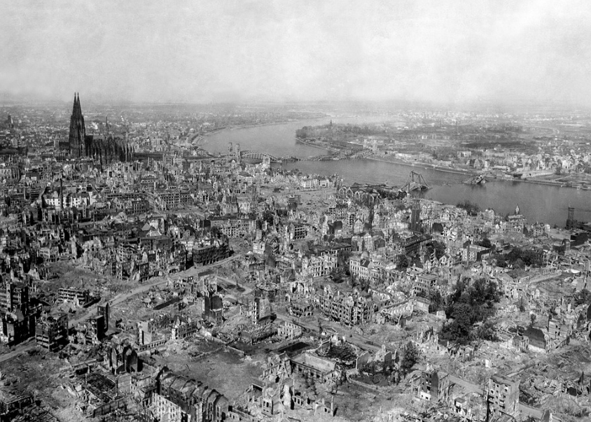 destruction of buildings during World War II