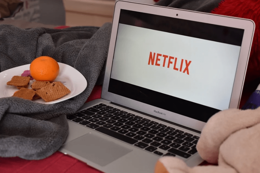 watching on Netflix using a laptop