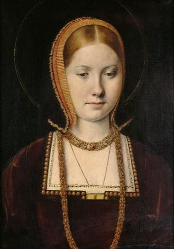 Catherine of Aragon wearing a French hood