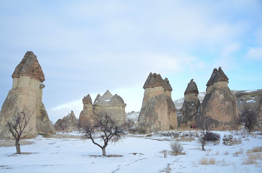 Fairy Chimneys in Turkey during the winter