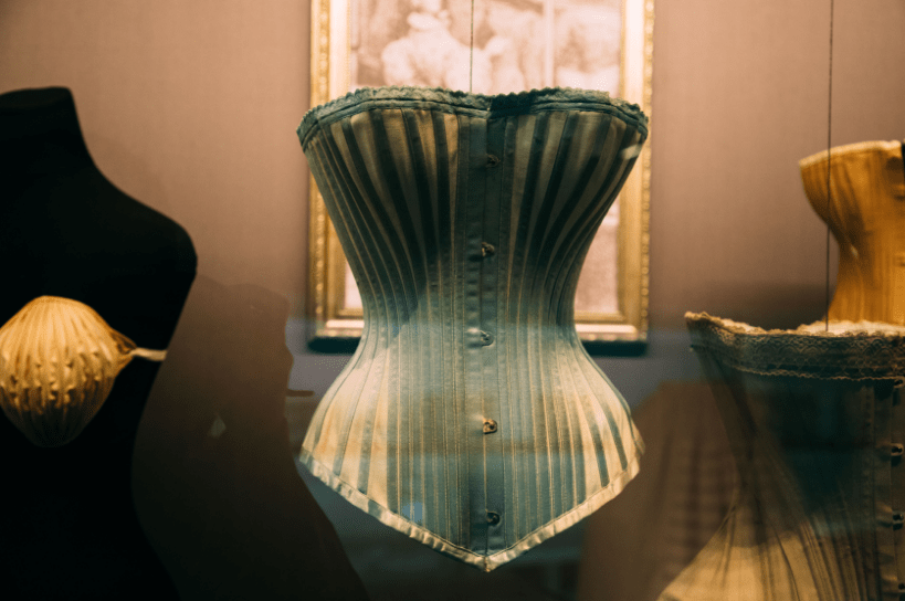 Historical corsets on display