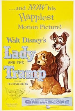 Original theatrical release poster for Lady and the Tramp (1955).