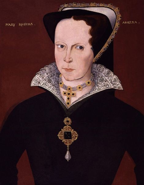 Queen Mary I with the squared French hood