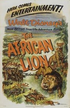 The official 1955 poster of the African Lion