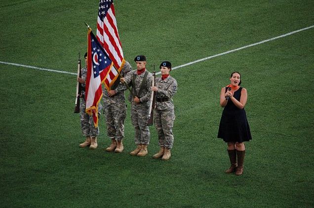 US national anthem at the 2016 USL playoffs
