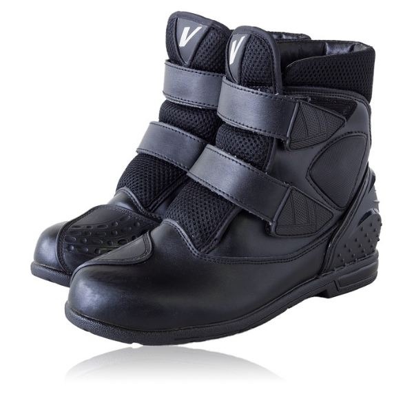 a pair of motorcycle boots