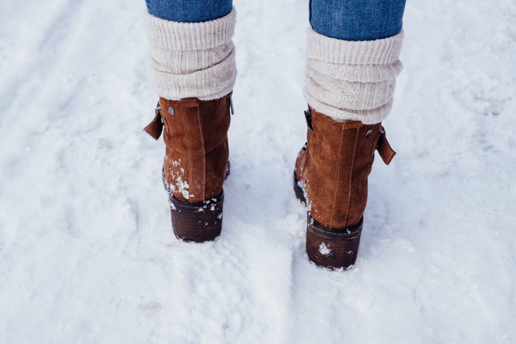jeans and socks -  jeans+socks+boots with snow