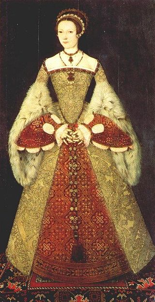 A portrait of Catherine Parr wearing a Spanish farthingale