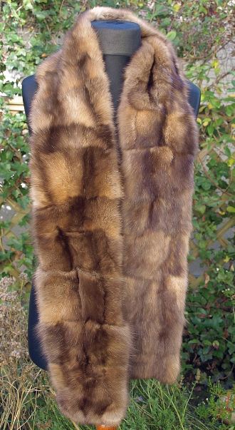 sable patch-work fur stole