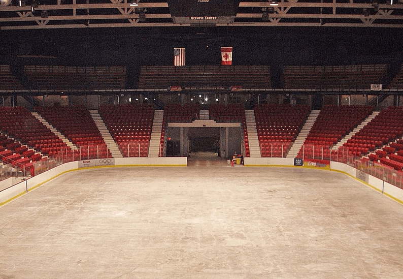 the Herb Brooks Arena, formerly the Olympic Center where the Miracle On Ice game happened