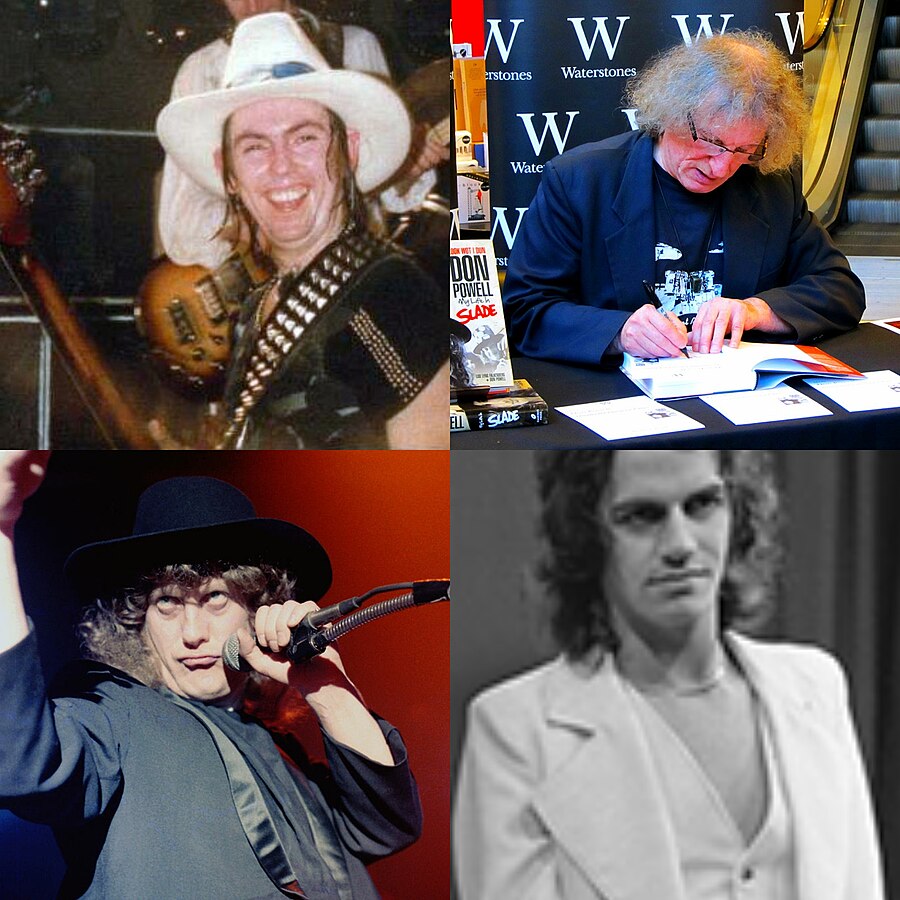 the classic Slade lineup, Dave Hill in 198, Don Powell Book Signing, Noddy Holder, Slade - TopPop 1974