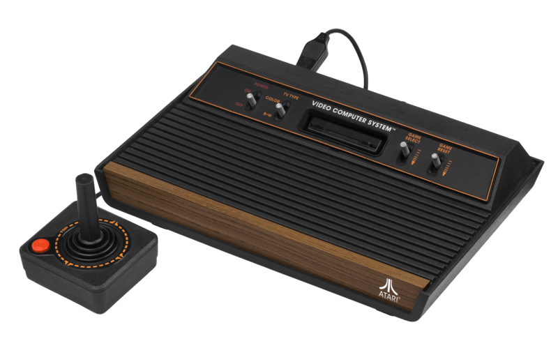 The Atari 2600 four-switch wood veneer version from 1980-1982