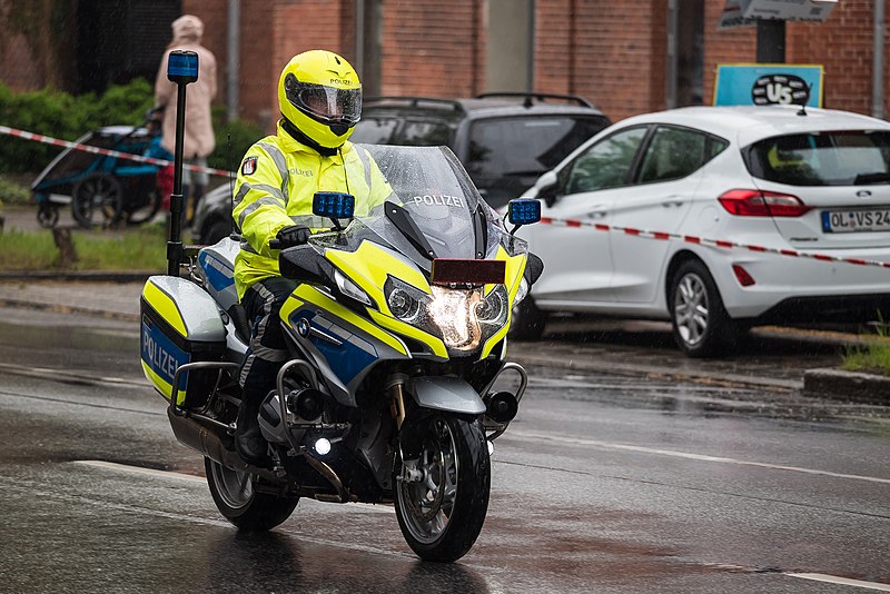 Hamburg Police motorcycle officer image