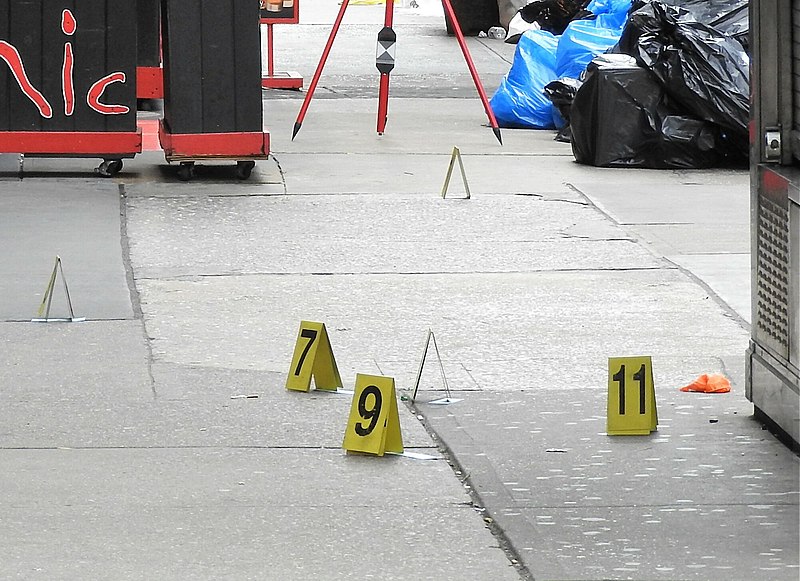 Numbered evidence markers image