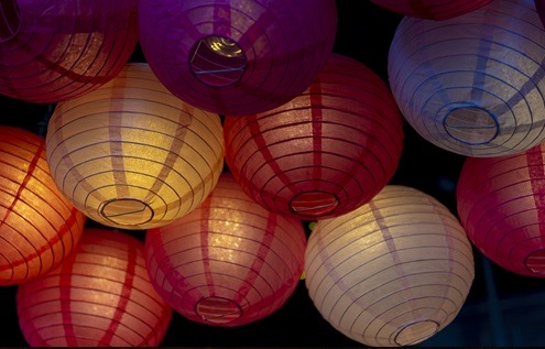 Round paper lanterns