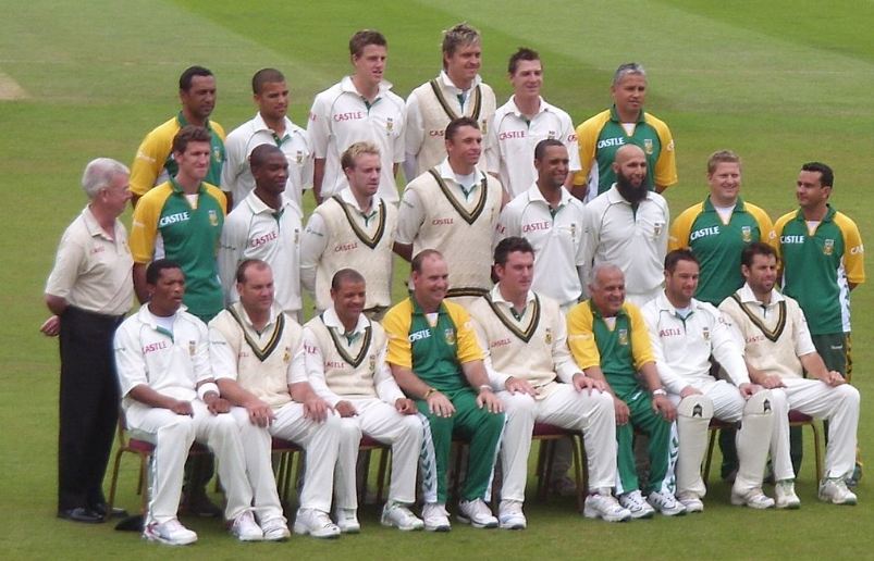 The South African team at The Oval in August 2008