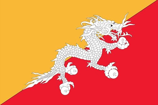 The flag of Bhutan