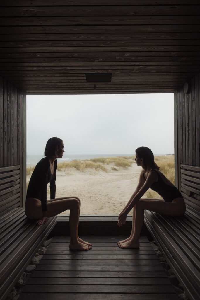 photo of women in the sauna image