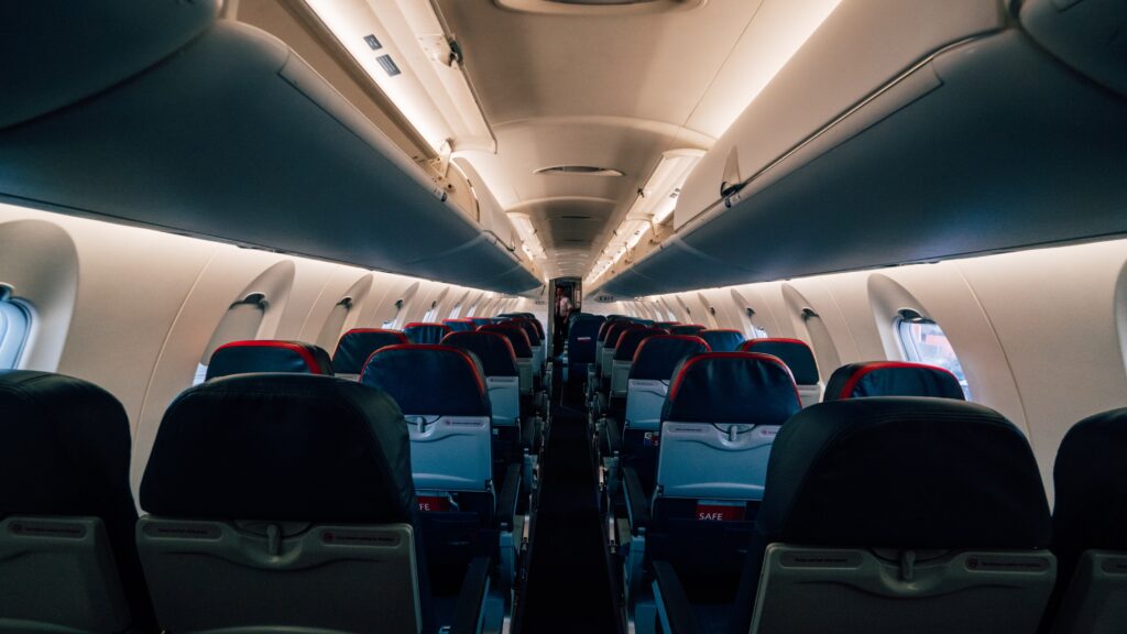 empty aircraft before departure image