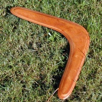 Wooden Boomerang. 