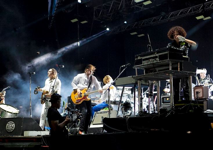 Arcade Fire performing in 2017.