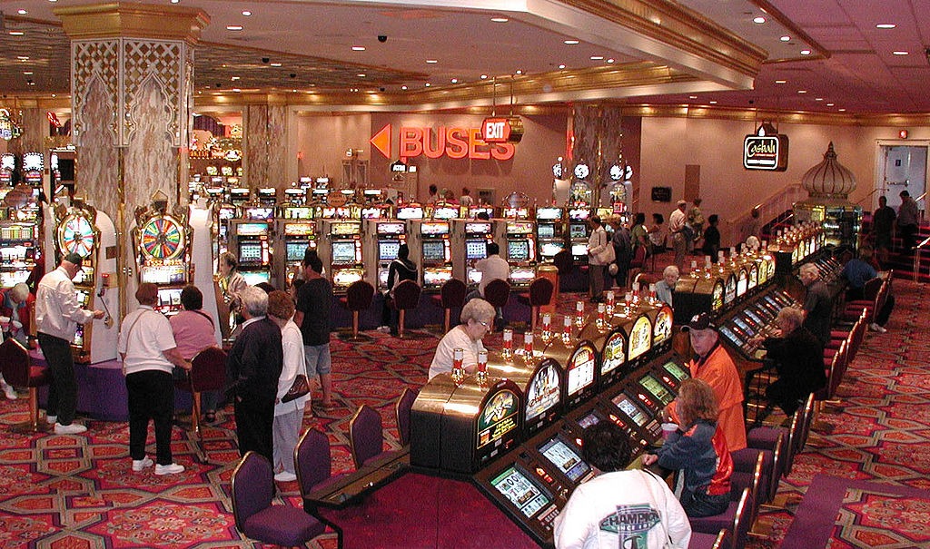 Slot machines in Atlantic City. Slot machines are a standard attraction of casinos