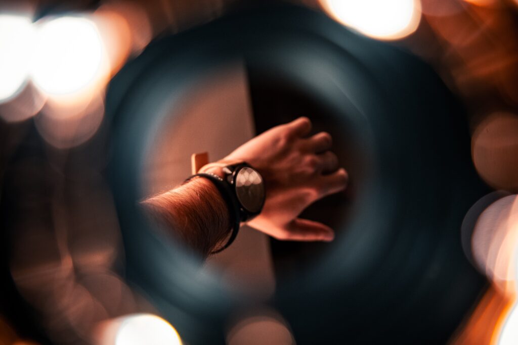 Hand with a watch