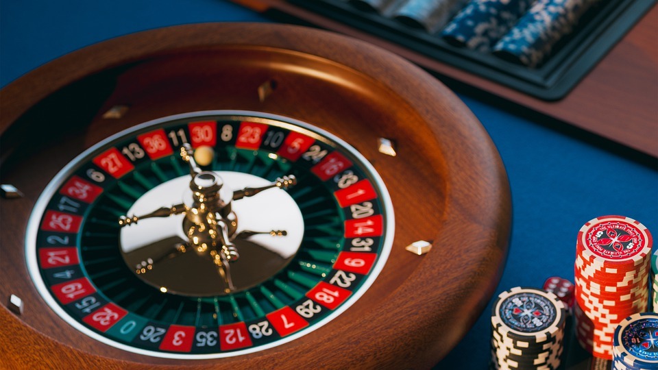a roulette in a casino