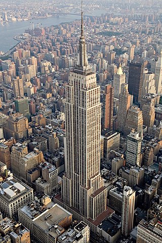 image showing the aerial view of Empire State Building