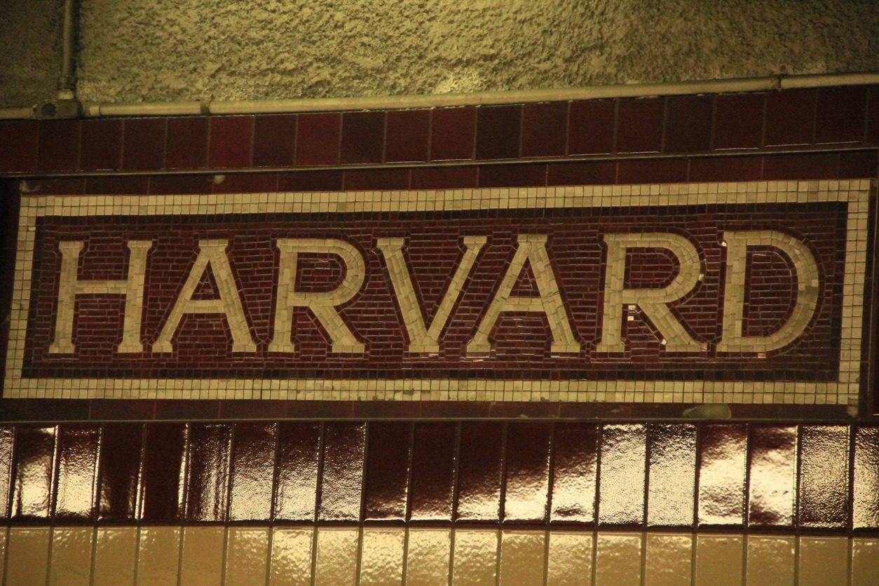 Harvard sign in tile