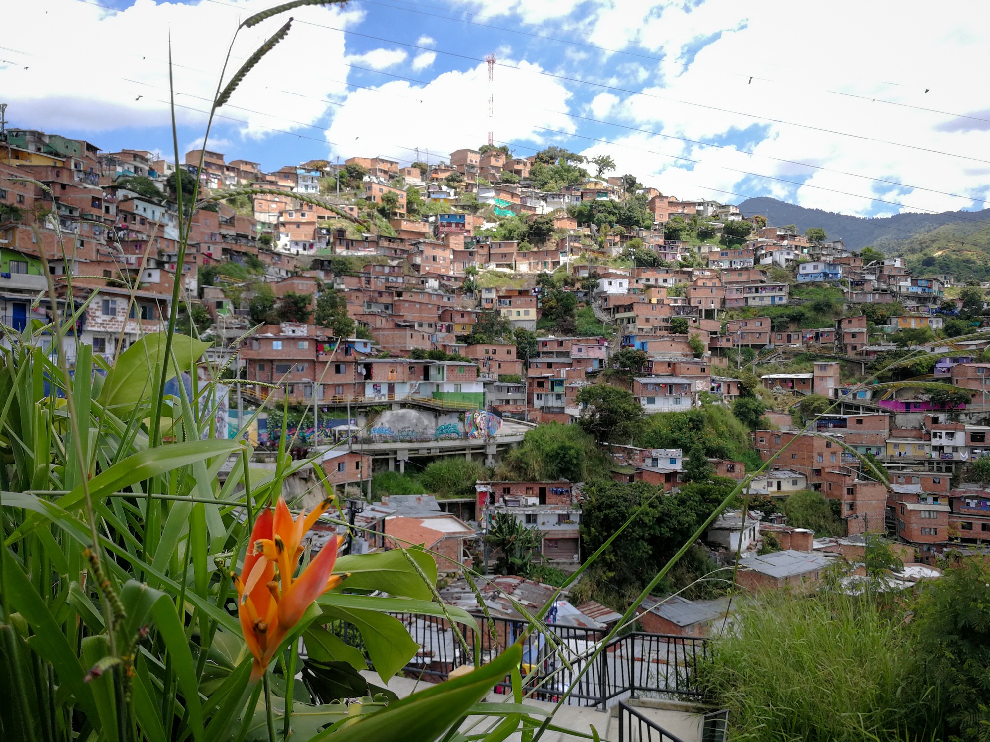 the slums of Comuna 13 in Colombia