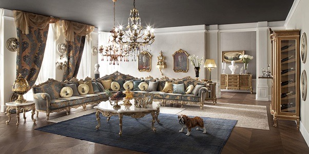 Living room design in Classic style